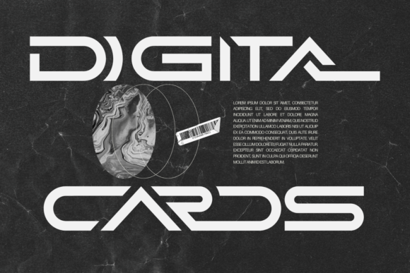 Digital Cards: A Futuristic Sans Serif Font for Modern Design Projects