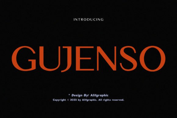 Gujenso: A Modern Sans Serif Font for Elegant Web Design