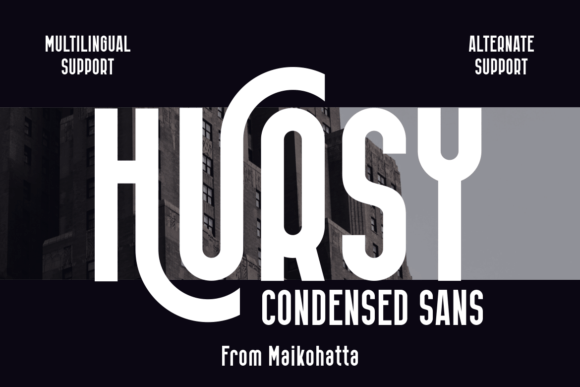 Hursy: A Bold Condensed Font for Modern Branding