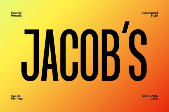 Jacob s: A Modern Sans Serif Font for Branding