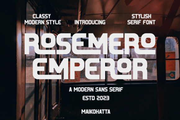 Rosemero Emperor: A Modern Display Font for Bold Branding