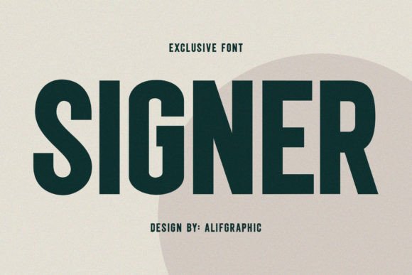 Signer: A Modern Sans Serif Font for Digital Design and Web Typography