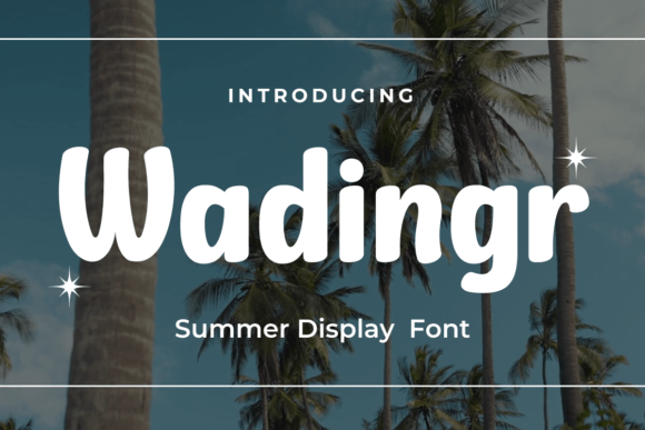 Wadingr: The Summer Display Font for Campaigns